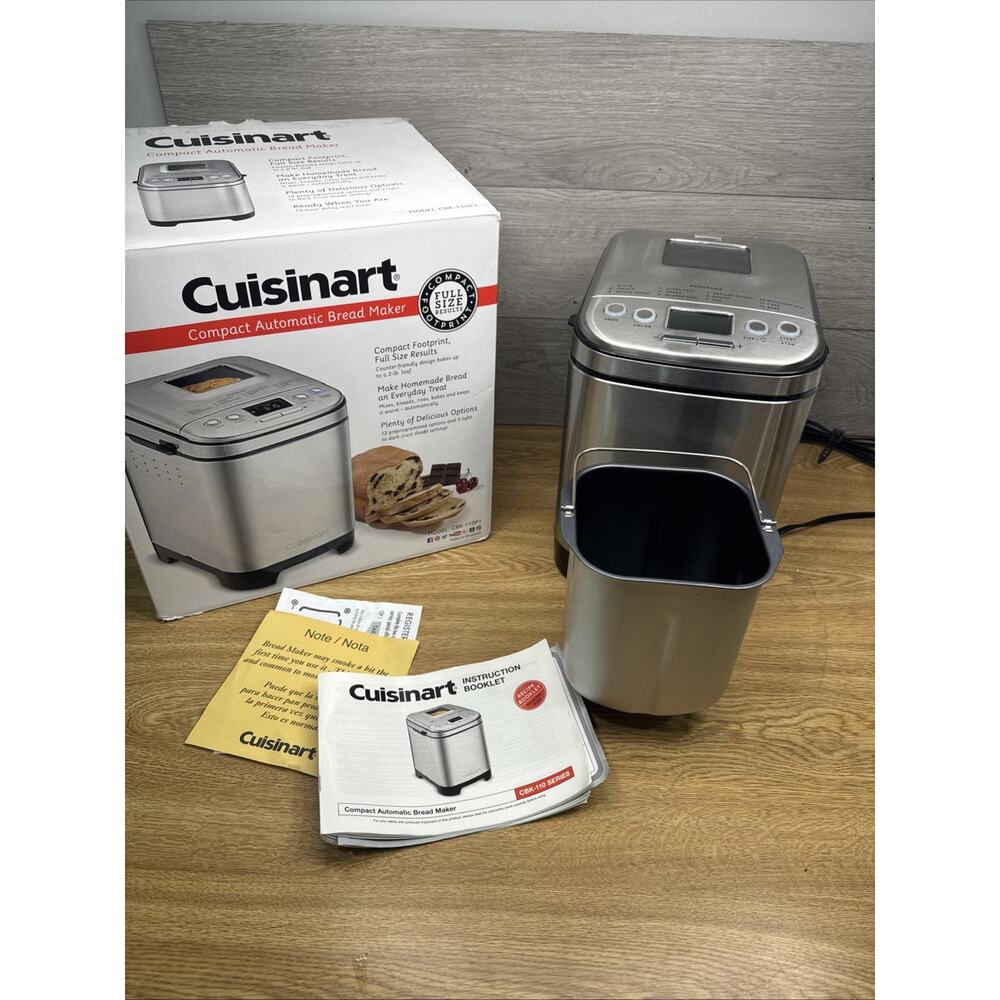 Cuisinart Automatic Bread Maker Stainless Steel Programmable Up To 2lb Loaf